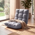 thumbnail image 2 of Giantex Chaise de Sol Réglable, Chaise Longue de Jeu à 14 Positions, Sofa Paresseux Rembourré, Gris, 2 of 9