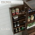 thumbnail image 6 of ACCOHOHO 72" Tall Kitchen Pantry Cabinets, Farmhouse Storage Cabinet with Barn Door, Drawer & Adjustable Shelves for Kitchen, Dining Room, Bathroom, Brown, 6 of 7