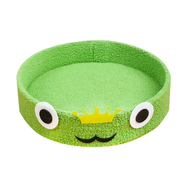 Cama de franela para gatos, cama para perros pequeños, cama de descanso, cama para rascar para mascotas Verde