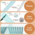 thumbnail image 6 of 16 Pcs Drawer Divider Organizer, 14.5 Inch DIY Adjustable Drawer Dividers for Baby Clothes Cutlery Socks Underwear, Plastic Drawer Separators for Dresser Kitchen Office Bedroom (White), 6 of 14