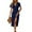 Navy, variant on LOVZFMLL Dresses for Women Summer Casual V Neck Short Sleeve Button Maxi Shirt Dresses Work Fit Formal Outfits with Split Pink L