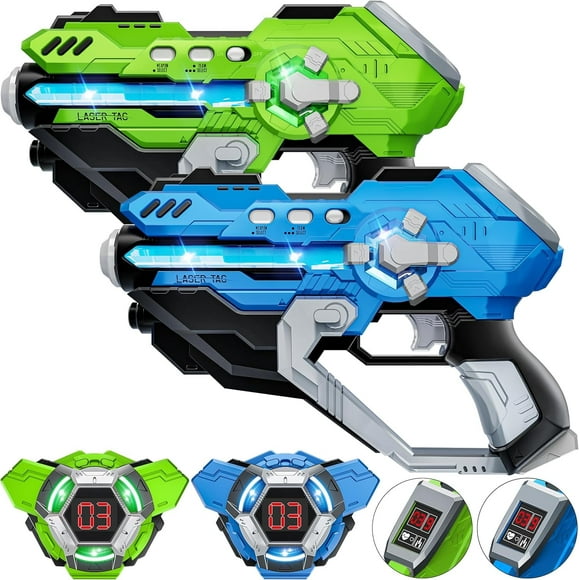 Laser Tag Guns Set of 2 Laser Tag with Digital LED Score Display Vests for Teens, Family and Adults Fun,Birthday Gift Toys for Kids Ages 6 7 8 9 10 11 12+Year Old Boy & Girls