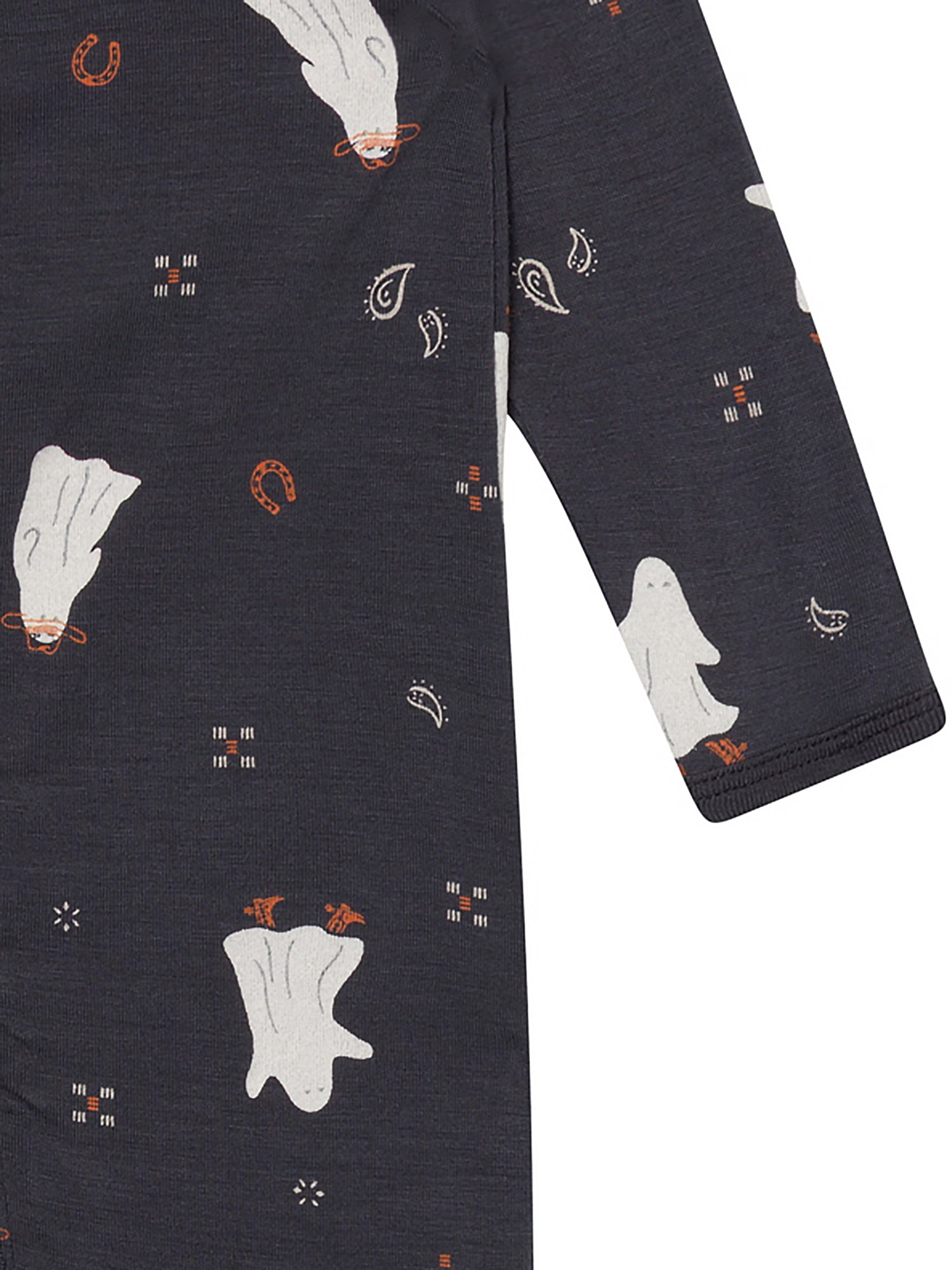 Modern Moments by Gerber Neutral Two-Way Zip Halloween Viscose Sleep ´N Play Footed Pajama , Sizes Newborn - 6/9 Months