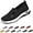 Black, variant on Women's Orthopedic Breathable Shoes,Women Woven Orthopedic Breathable SoftShoes Arch Support Slip-On Sneakers, Indoor Outdoor Casual Walking Anti-Skid Sports Shoes