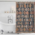 thumbnail image 4 of Blue Waterproof Fabric Shower Curtain, Ethnic Modern Geometric Abstract Art Waterproof Fabric Shower Curtain for Bathroom Curtains Bathtubs Hotel Washable Shower Curtains with 12 Hooks Small 36x72in, 4 of 8