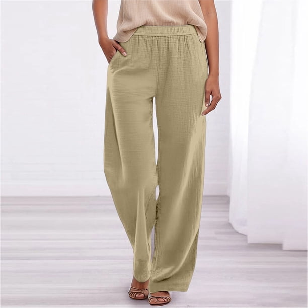 WILLBEST Pantalones Casuales de Mujer para Uso Diario: Pantalones Largos Versátiles Diseñados para Brindar Comodidad, Moda y Fácil Cuidado, Ideales para Combinar con Camisetas En Verano. Extra Grande