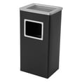 thumbnail image 5 of Black Trash Can, Commercial Garbage Can with Lid, Outdoor Indoor Industrial Stainless Steel Waste Container with Removable Inner Bucket, Large Capacity Modern Metal Trash Receptacle, 5 of 18
