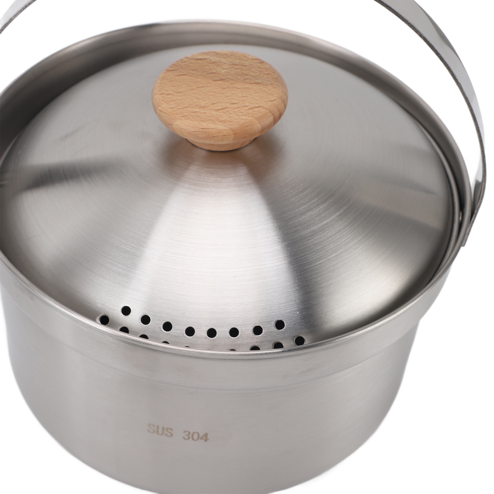 M Buder Camping Cookware Set Stainless Steel Pot Pan Kettle Kit Portable Lightweight Outdoor Cooking Set for Travel Backpacking Hiking Picnic 4 Pieces