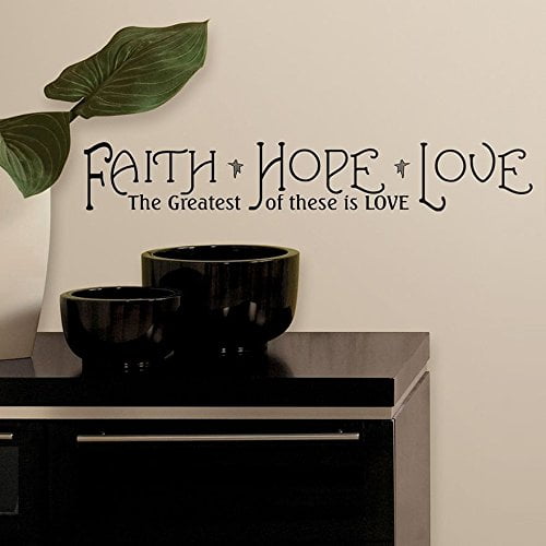 FAITH HOPE LOVE WALL DECAL 7" x 39"