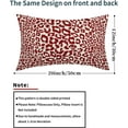 thumbnail image 3 of Wine Leopard Print Lumbar Pillow Covers 12x20 Inch Set of 2 Cheetah Animal Spots Rectangle Throw Pillows For Couch Farmhouse Square Pillow Cases Home Decor For Living Room Sofa Bed Porch Outdoor, 3 of 6