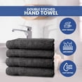 thumbnail image 5 of Linteum Textile 100% Cotton Bleach Proof Hand Towels 16x27 Inches [Pack of 24] Black, 5 of 7