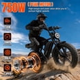 thumbnail image 2 of TST Electric Bike for Adults, 750W Motor, 20mph, 20"x4" Fat Tire, E Mountain Bike, Dual 48V/15AH, Tested to UL2849 Standard by SGS, Age 16+, 2 of 11