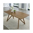 thumbnail image 5 of Darla 70"W Rectangular Walnut Oak Wood Geometric Cross Base Dining Table, 5 of 5