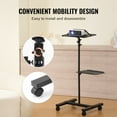 thumbnail image 4 of KFFKFF Mobile Projector Stand, Flexible Projector Floor Stand with Height Range of 22.8 to 57.3 inches, Projector Holder with Dual Platforms, Suitable for Outdoor Cinema, Household, Workplace, 4 of 9