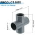 thumbnail image 2 of Conectores de 3/4", 4Pcs Conector de Codo de 4 Vías, Accesorio de Esquina, Gris, 2 of 7