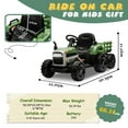 thumbnail image 3 of Okybaby 24V Kids Ride on Tractor with Detachable Trailer and Remote Control,Ride on Toys for Toddlers,Electric Toy Cars with 400W Motor,Bluetooth,USB,MP3,LED Light for Aged 3+,Green, 3 of 9