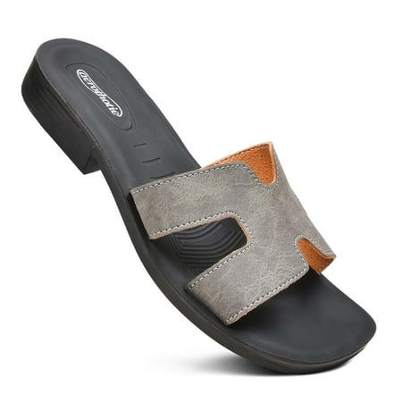 Image of Aerothotic Womens Flaneur Comfortable Summer Slip on Flat Slide Sandal