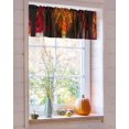 thumbnail image 4 of Fall Valances for Windows, Forest Fallen Leaves Autumn Orange Landscape Rod Pocket Short Window Valance Curtains Holiday Window Treatment for Kitchen Living Room Bathroom, 42"x18", 4 of 6