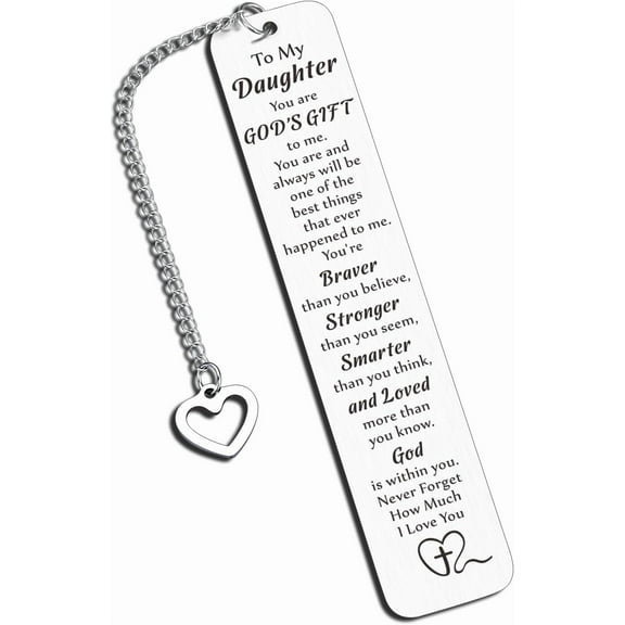 Metal Bookmarks for Daughter, Back to School Stuff for Teen from Mom Book Marker for Reading Women, Off to College Gifts for Daughter Sweet 18-18 Birthday Gift for Her