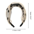 thumbnail image 3 of Unique Bargains 1 Pc Fashion Polka Dot Wide Headbands for Women Beige, 3 of 6