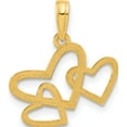 thumbnail image 3 of 14K Yellow Gold Polished Triple Heart Pendant (Width 18) (Length 20.5) - Jbsp, 3 of 5