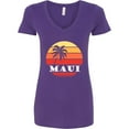 thumbnail image 3 of Inktastic Maui Hawaii Vacation Women's V-Neck T-Shirt, 3 of 5