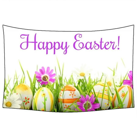 Eastern Tapestry Wall - GCKG Happy Easter Bedroom Living Room Art Wall Hanging Tapestry Size 40x60 inches