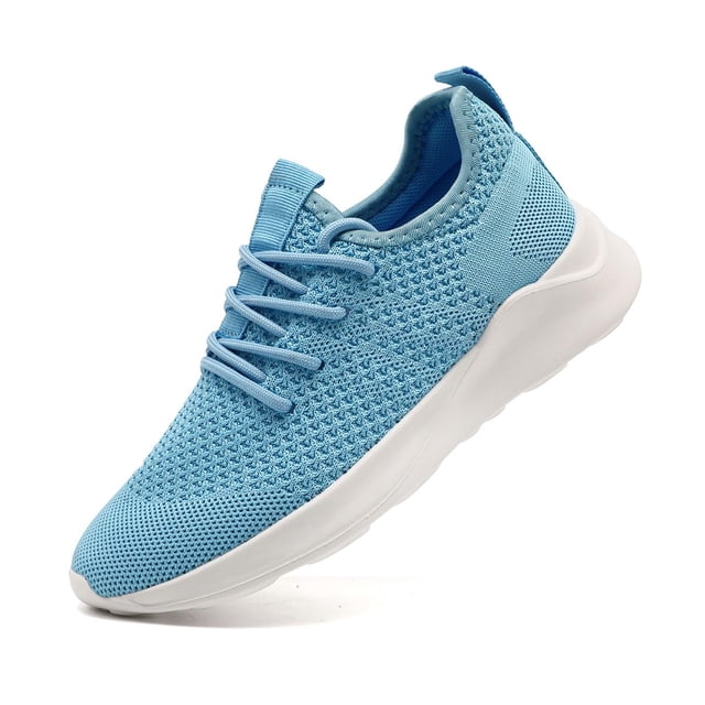 Zapatos WYGRQBN para mujer, para caminar, azul claro, talla 8.5