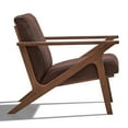 thumbnail image 6 of Omax Decor Zola Solid Wood and Fabric Upholstered Accent Armchair in Brown, 6 of 7