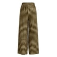 thumbnail image 7 of Women's Casual Plaid Pants With Elastic Waist And Pockets For A Loose Straight Leg Fit, 7 of 7