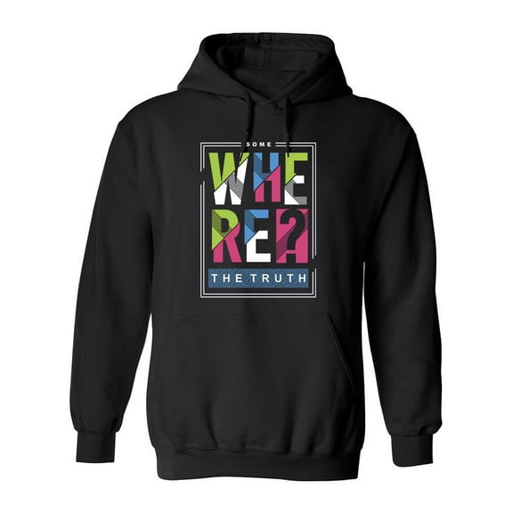 Somewhere The Truth Hoodie Men -Image by Shutterstock, Male Small