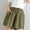 Army Green, variant on Abomasnow Women's Casual Cotton Shorts Casual Summer Quick Dry Lightweight Comfy Elastic Waist Shorts Pull On Dressy Short with Pockets on Clearance