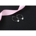 thumbnail image 3 of Pendientes para hombre, pendientes de aro de plata de ley 925 para mujer, pendientes de aro en forma de corazón, pendientes de aro de plata, joyería minimalista exquisita con dijes para mujer, 3 of 3