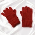thumbnail image 2 of Women's Gloves Mittens Winter Unisex Knitted Wool Warm Gloves Solid Color Fingerless Mitts Cold Gloves,Women's Accessories Gloves Mittens, 2 of 3