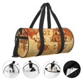 thumbnail image 3 of Fotbe Not All Those Who Wander Are Lost2 Bolsa Deportiva de Lona Plegable con Estampado, Bolsa de Gimnasio con Bolsillo Seco/Húmedo, Bolsa de Viaje Ultraligera de Gran Capacidad, 3 of 6