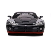 2008 Dodge Viper SRT10 Dark Gray with Venom Diecast Figurine Spider-Man Marvel Series 1 24 Diecast Model Car by Jada