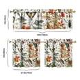 thumbnail image 6 of Country Floral Print Curtains 24" Short - 3 Panel Vintage Farmhouse Set with Bohemian Botanicals, Rod Pocket Window Treatment, 6 of 6