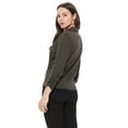 thumbnail image 2 of Women's Solid Comfy Casual Office Work 3/4 Long Sleeve Open Front Blazer Jacket S-3XL, 2 of 5