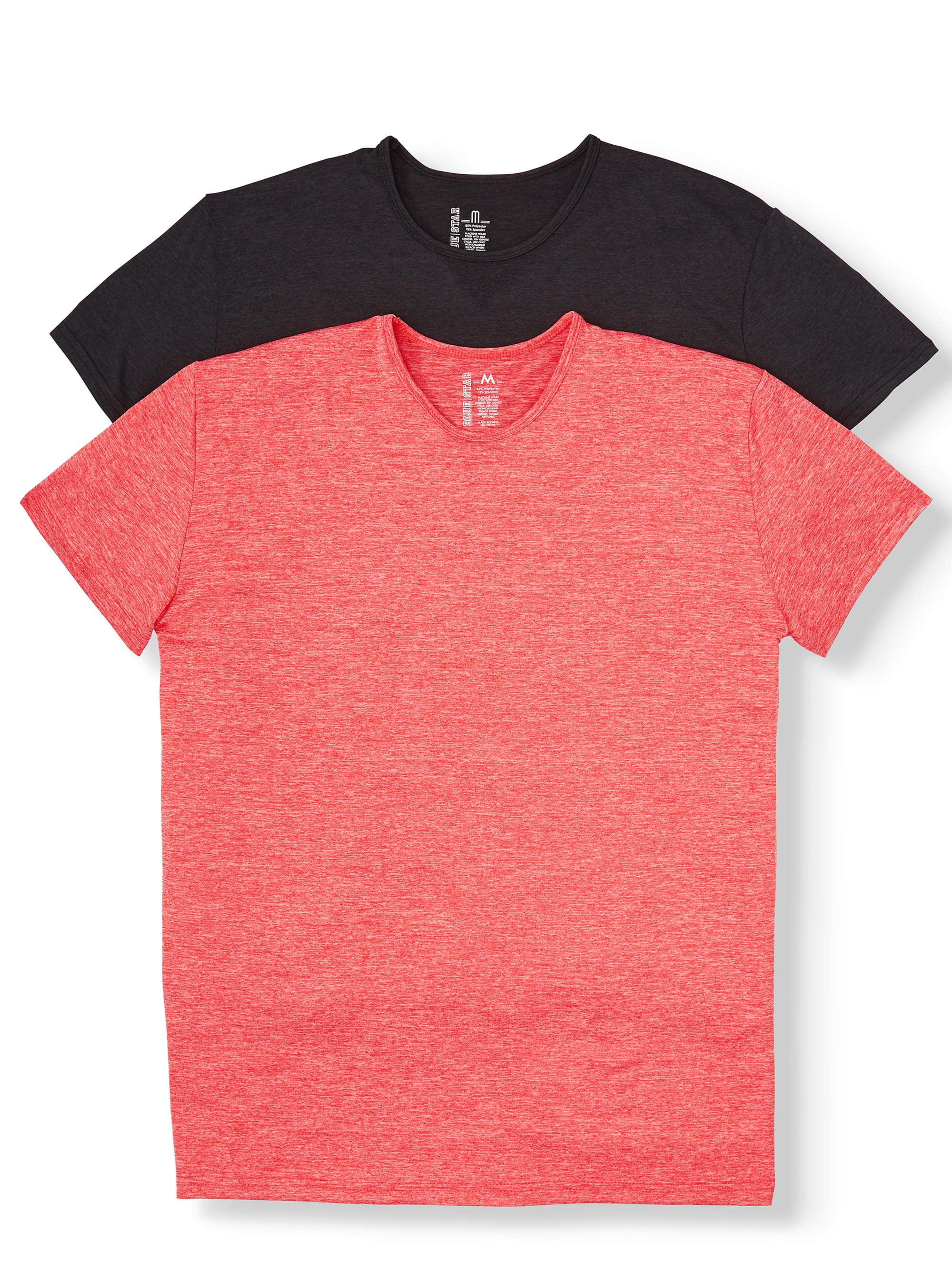 Blue Star Clothing Men's Base Layer Performance Heathered Short Sleeve Crew Neck Fitness T-Shirt - 2 Pack Blue Star Clothing Men's Base Layer Performance Heathered Short Sleeve Crew Neck Fitness T-Shirt - 2 Pack