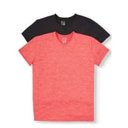 Blue Star Clothing Men's Base Layer Performance Heathered Short Sleeve Crew Neck Fitness T-Shirt - 2 Pack
