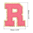 thumbnail image 2 of Uxcell Chenille Letter x Patches Large Size 3.15"x2.76" 3PCS(Hot Pink) Shape R, 2 of 7