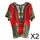 thumbnail image 1 of Camisa Dashiki africana Yinane cuello en V manga Corta cómoda Ropa de Verano Talla Única roja, 1 of 8