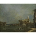 thumbnail image 2 of Francesco Guardi 24x20 Gold Ornate Framed and Double Matted Museum Art Print Titled - Lagoon Near Venice (1740 - 1800), 2 of 4