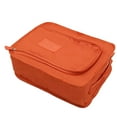 thumbnail image 2 of Foldable Travel Shoe Organizer Bag 11.8x8.3x4.5in - Portable Compression Storage for Gym Trips Space Saving Luggage Essential(Orange), 2 of 9