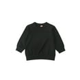 thumbnail image 1 of Kmbangi Pulls Unis pour Bébés Garçons Filles 1-6 Ans, Chandails à Manches Longues Col Rond Vêtements Chauds Printemps Automne, 1 of 9