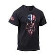 thumbnail image 3 of Rothco US Flag Bearded Skull T-Shirt - Black, 3 of 5