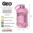 thumbnail image 3 of Geo sports bottles 0.5 gal Pink and Silver Plastic Water Bottle with Screw Cap, 3 of 8