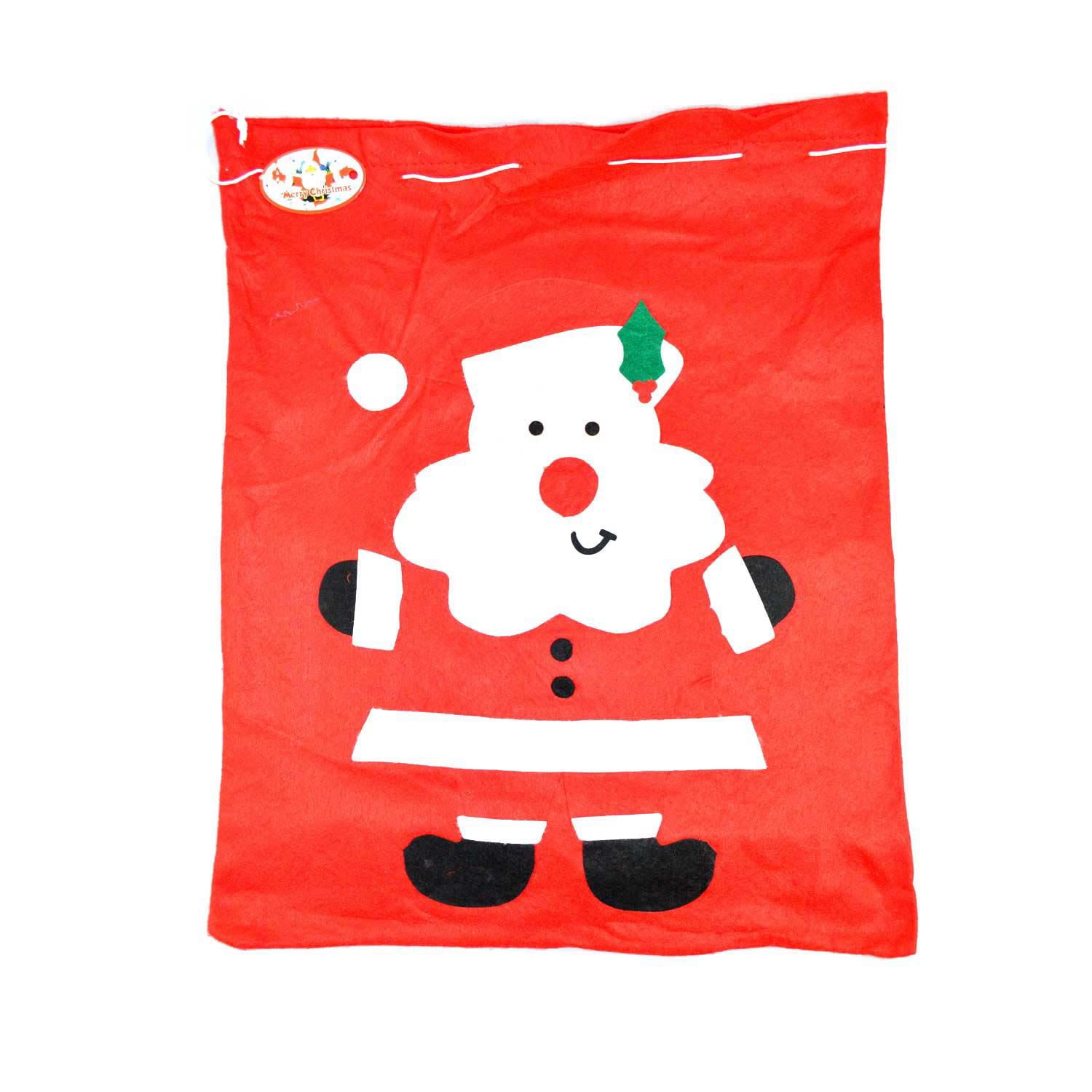 Personalised Childrens Santa Sack Father Christmas Bag Cartoon Red Stocking 