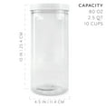 thumbnail image 6 of Cornucopia Brands Tall Clear Plastic Canisters w Lids and Labels ( 3-Pack, 2.5QT, 10-Cup); 10in High BPA-Free PET Jars for Food & Home Storage (80 Fluid Oz Capacity), 6 of 9
