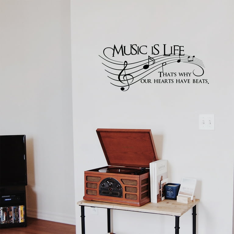 Life is Like Music Wall Quote Sticker